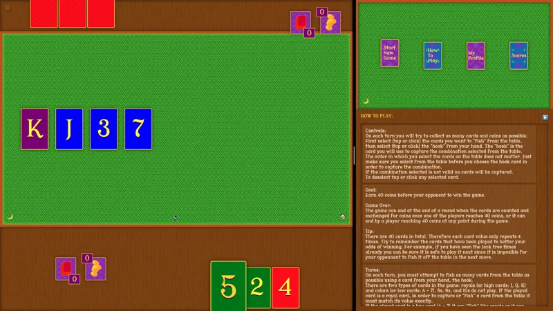 Cuarenta real-time multiplayer match in progress