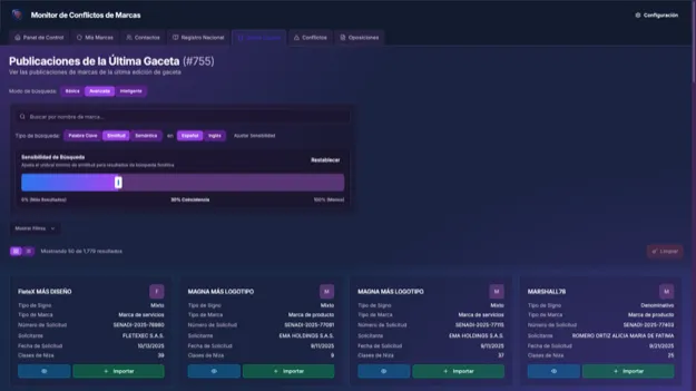 Markatzy gazette publications with smart conflict search